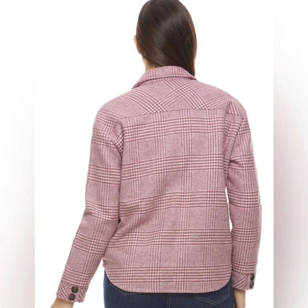FDJ French Dressing Jeans Blush Glen Plaid Shacket - Picture 13 of 13